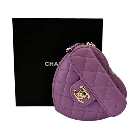 Chanel Heart Small Viola Borsa A Tracolla 